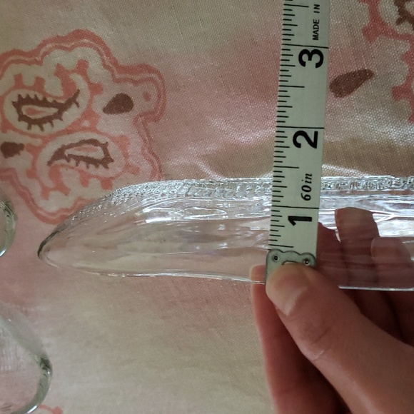 4 Vintage Corn on the Cob Glass Dish Vintage Corn on the Cob Glass Plate Clear - Picture 8 of 10